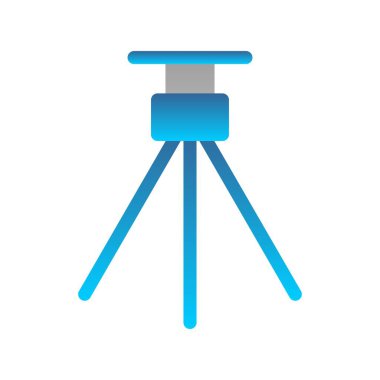 Tripod Düz Gradyan Vektör Simgesi Tasarımı
