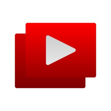 Video Düz Gradyan Vektör Simgesi Tasarımı