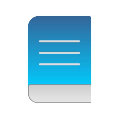 Dergi Düz Gradyan Vektör Simgesi Tasarımı