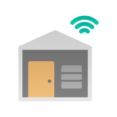 Depo Düz Gradyan Vektör Simgesi Tasarımı