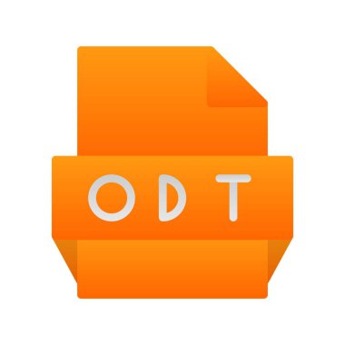 Odt Düz Gradyan Vektör Simgesi Tasarımı