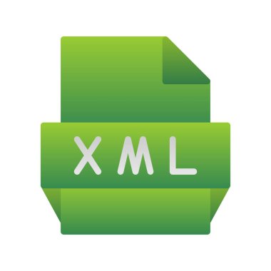 Xml Düz Gradyan Vektör Simgesi Tasarımı