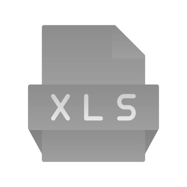 Xls Düz Gradyan Vektör Simgesi Tasarımı