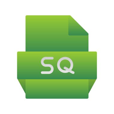 Sq Düz Gradyan Vektör Simgesi Tasarımı