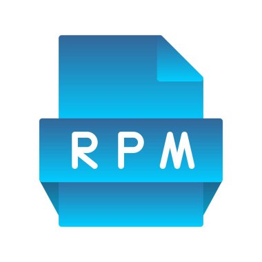 Rpm Düz Gradyan Vektör Simgesi Tasarımı