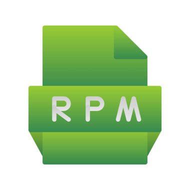 Rpm Düz Gradyan Vektör Simgesi Tasarımı