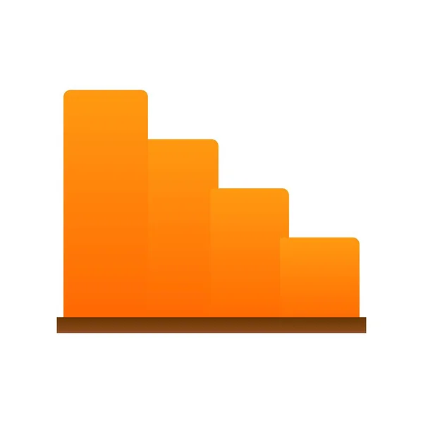 Stairs Flat Gradient Vector Icon Desig — Stock Vector