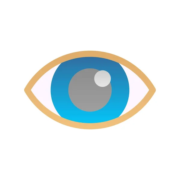 Eye Flat Gradient Vector Icon Desig — Stockový vektor