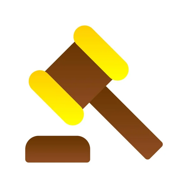 Gavel Flat Gradient Vector Icon Desig — Διανυσματικό Αρχείο