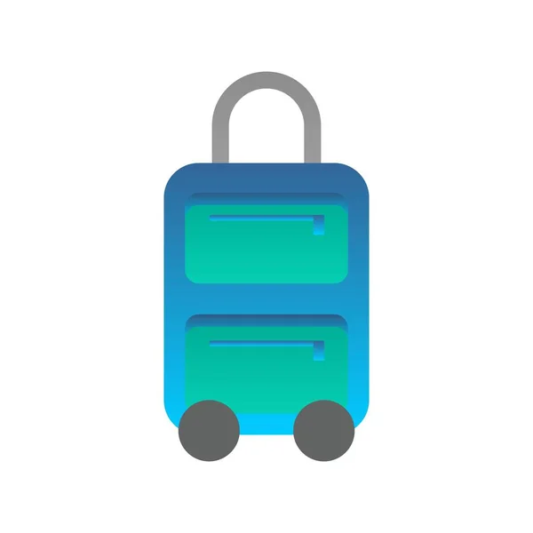 Luggage Flat Gradient Vector Icon Desig — Stock Vector