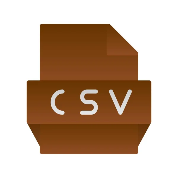Csv Flat Gradient Vector Icon Desig —  Vetores de Stock