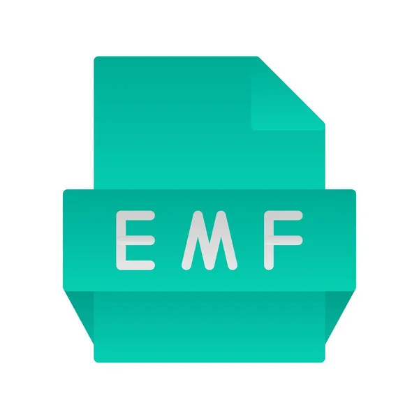 Emf Flat Gradient Vector Icon Desig —  Vetores de Stock