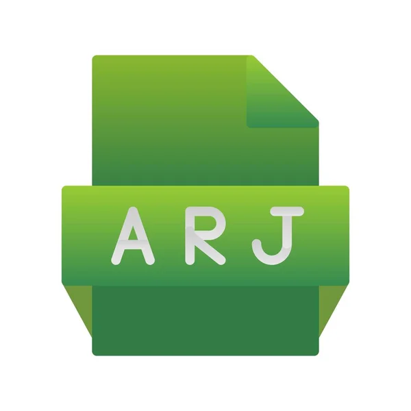 Arj Flat Gradient Vector Icon Desig — Διανυσματικό Αρχείο