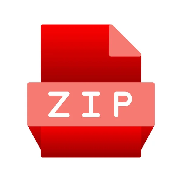 Zip Flat Gradient Vector Icon Desig — Διανυσματικό Αρχείο