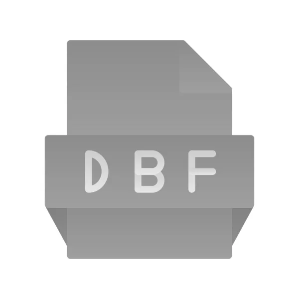 Dbf Flat Gradient Vector Icon Desig — Stockvektor