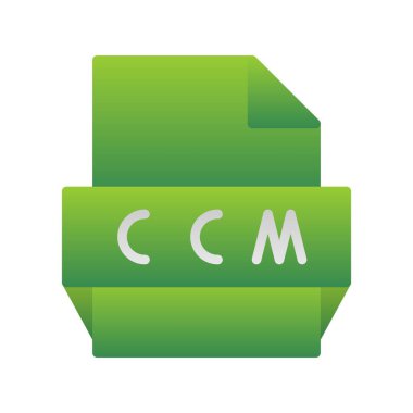 Ccm Düz Gradyan Vektör Simgesi Tasarımı