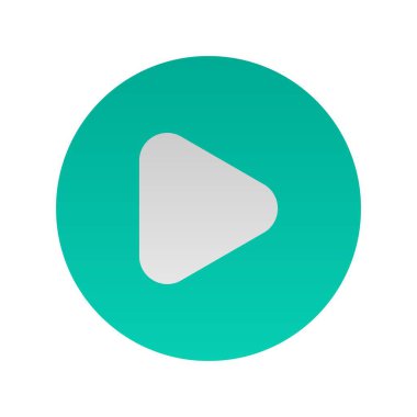 Düz Gradyan Vektör Simgesi Tasarımı Çal