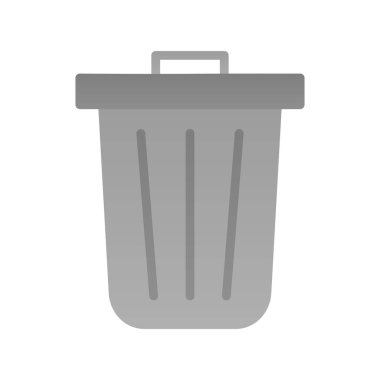 Geri Dönüşüm Kutusu Düz Gradyan Vektör Simgesi Tasarımı