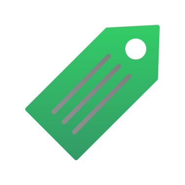 Etiket Düz Gradyan Vektör Simgesi Tasarımı