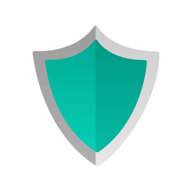 Kalkan Düz Gradyan Vektör Simgesi Tasarımı