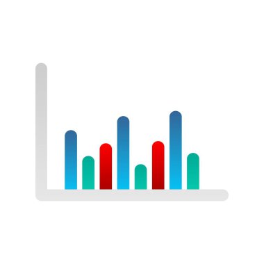 Grafik Düz Gradyan Vektör Simgesi Tasarımı