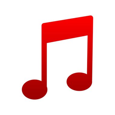 Müzik Satırı Gradyan Vektör Simgesi Tasarımı