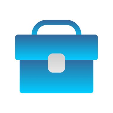 Evrak Çantası Düz Gradyan Vektör Simgesi Tasarımı