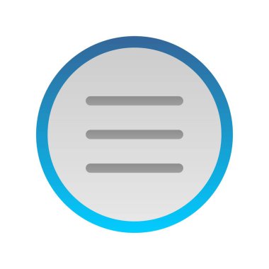  Düz Menü Gradyan Vektör Simgesi Tasarımı