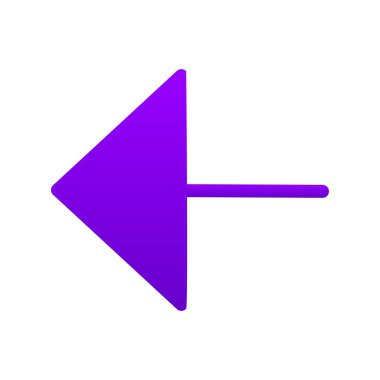 Sol Düz Gradyan Vektör Simgesi Tasarımı