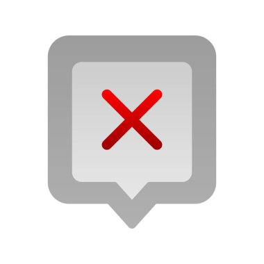 Reddedilmiş Düz Gradyan Vektör Simgesi Tasarımı