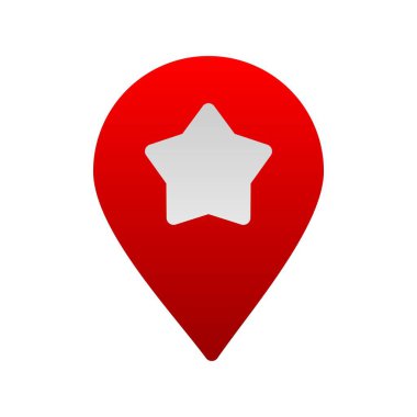 Konum Düz Gradyan Vektör Simgesi Tasarımı