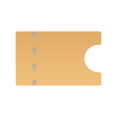 Bilet Düz Gradyan Vektör Simgesi Tasarımı