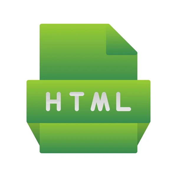 Html Gradiente Plano Vector Icon Desig — Archivo Imágenes Vectoriales