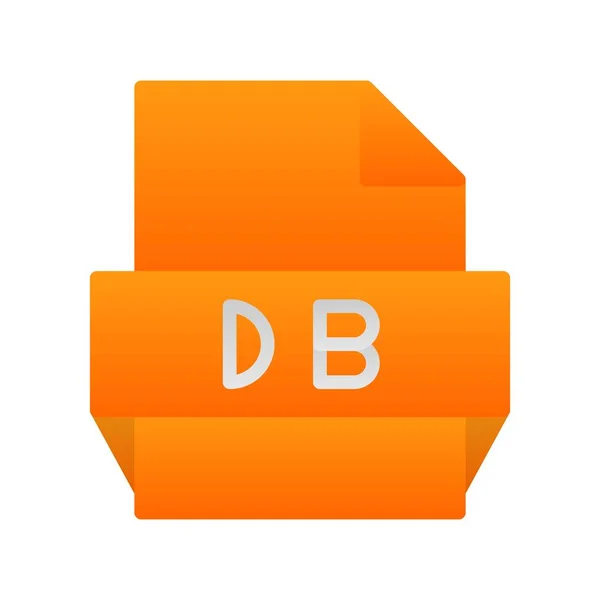 Dbフラットグラデーションベクトルアイコンデザイン — ストックベクタ