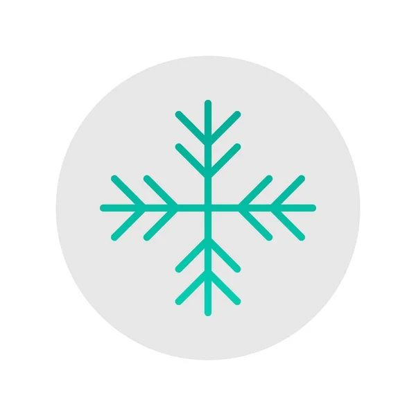 雪のフレークフラットグラデーションベクトルアイコンデザイン — ストックベクタ