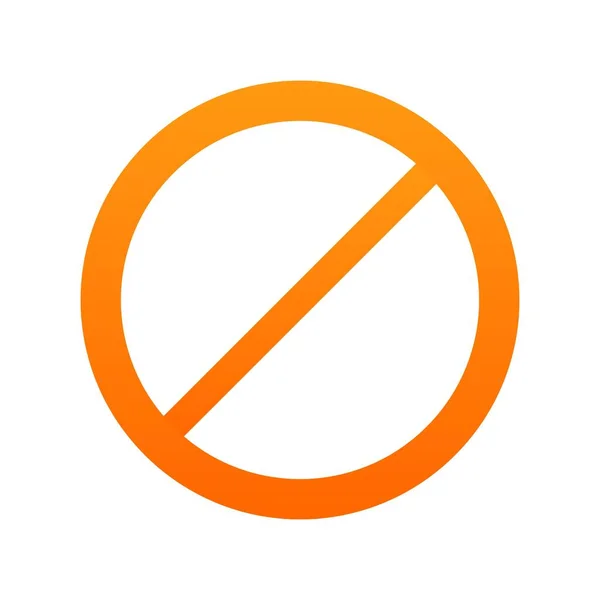 Proibição Flat Gradient Vector Icon Desig — Vetor de Stock