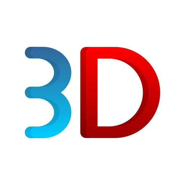 3Dフラットグラデーションベクトルアイコンデザイン — ストックベクタ