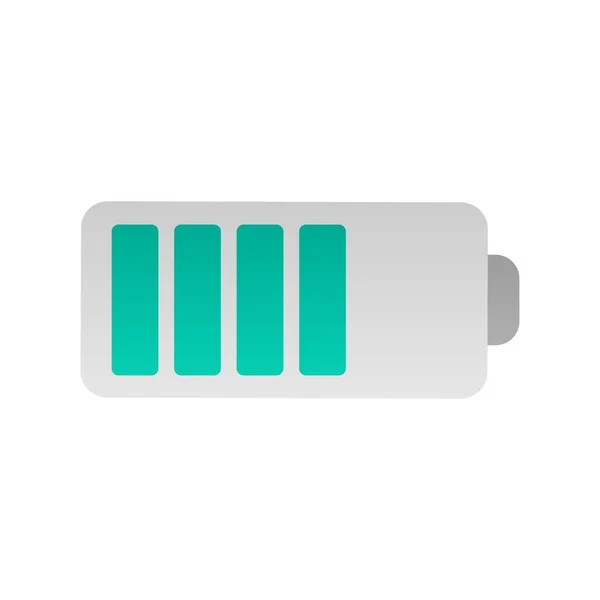Návrh Ikon Plochého Přechodu Baterie — Stockový vektor