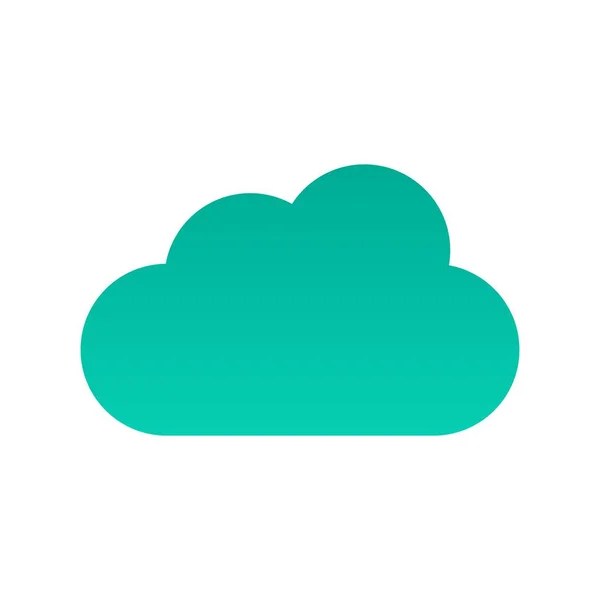 Cloud Flat Gradient Vector Icon Desig — Διανυσματικό Αρχείο