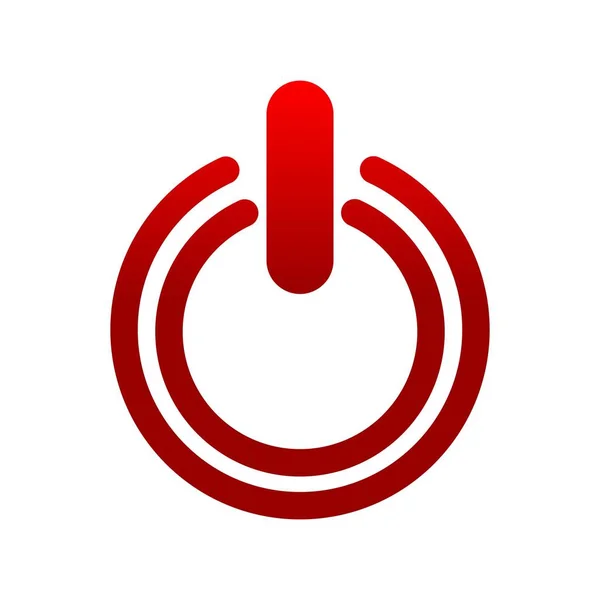 Shutdown Line Gradient Vector Icon Desig — Stockvektor
