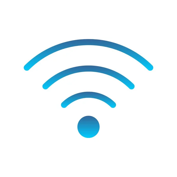 Wifi Gradiente Plano Vector Icon Desig — Archivo Imágenes Vectoriales