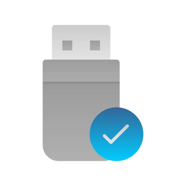 Usb Flat Gradient Vector Icon Desig — Vetor de Stock