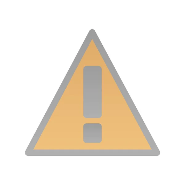 Warnung Flat Gradient Vector Icon Desig — Stockvektor