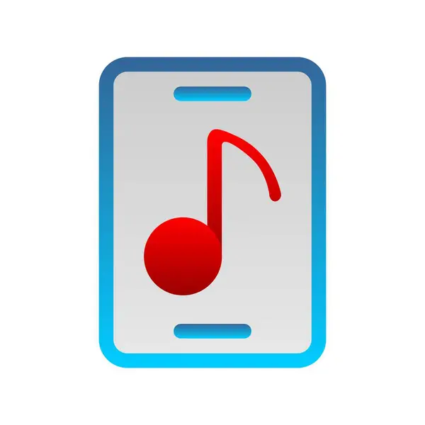 Aplicativo Música Flat Gradient Vector Icon Desig — Vetor de Stock