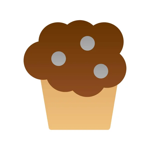 Muffin Flat Gradient Vector Icon Desig — Vector de stock