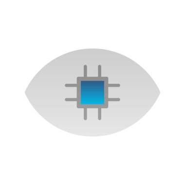 Göz Düz Gradyan Vektör Simgesi Tasarımı