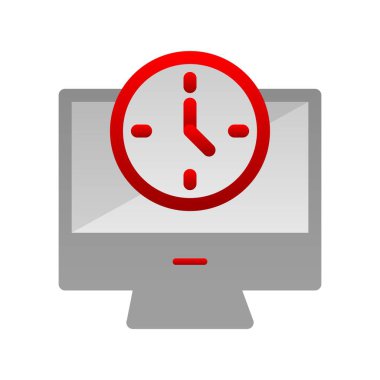 Zamanlayıcı Düz Gradyan Vektör Simgesi Tasarımı