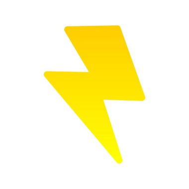 Flaş Düz Gradyan Vektör Simgesi Tasarımı