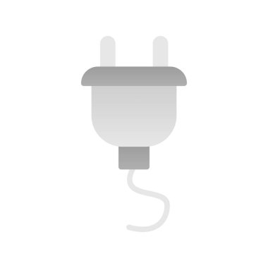 Elektrik Eklentisi Düz Gradyan Vektör Simgesi Tasarımı