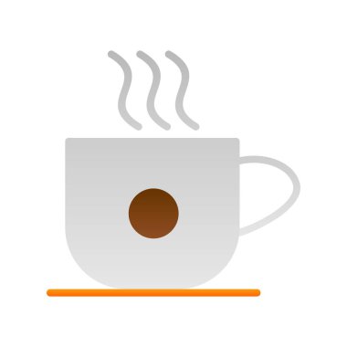 Kahve kupası Düz Gradyan Vektör Simgesi Tasarımı